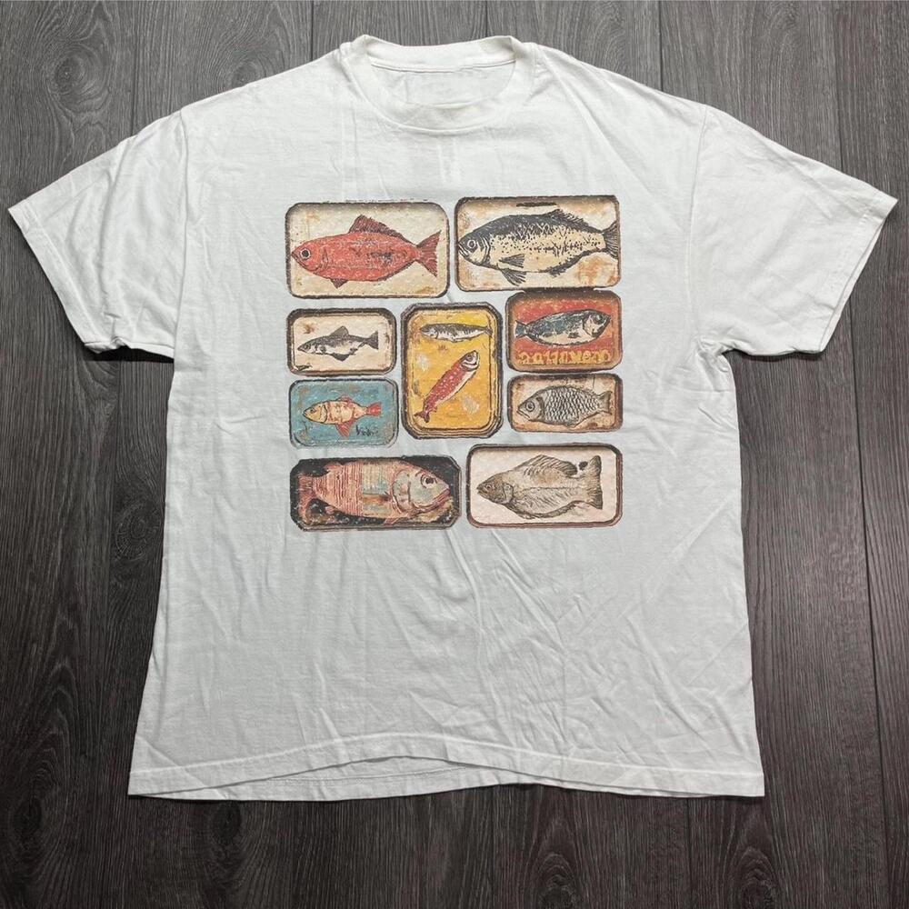 White Fish Tin Can Sardines Tee
